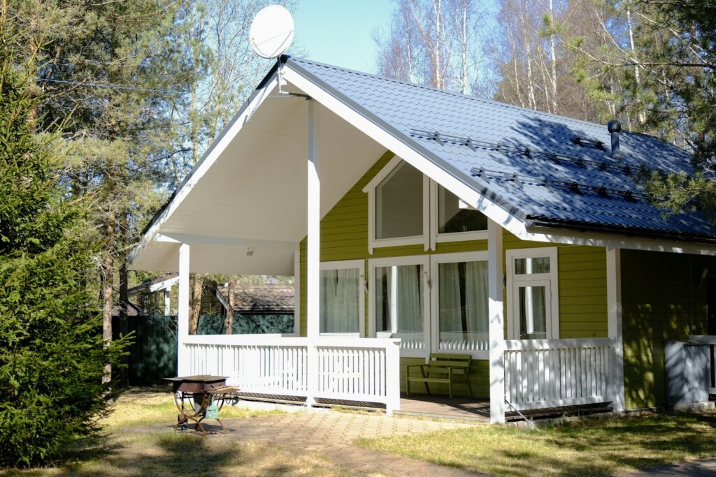 Wood-sided rental house with a front porch